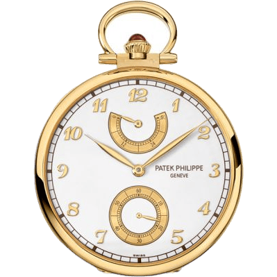 Pocket Watch Lepine Power Reserve Yellow Gold / An Outing on the Lake