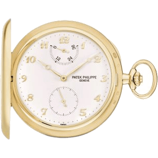 Pocket Watch Savonette Power Reserve Yellow Gold / Silver