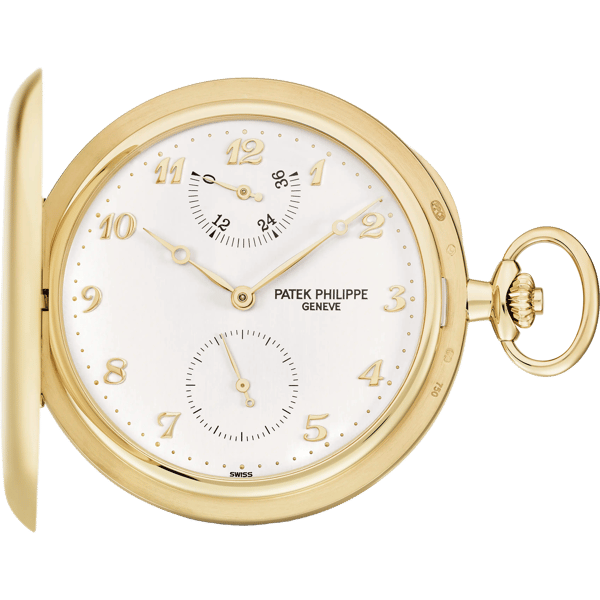 Pocket Watch Savonette Power Reserve Yellow Gold / Silver