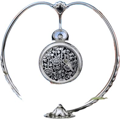 Pocket Watch Lepine White Gold / Gold Birds