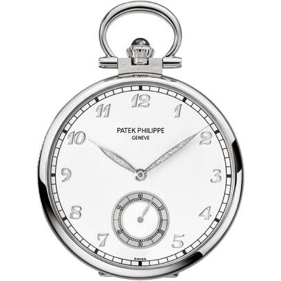 Pocket Watch Lepine White Gold / View of Geneva