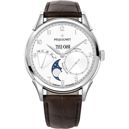 Royale Grand Sport Moonphase Silver Numerals / Brown Strap