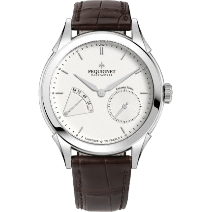 Rue Royale Stainless Steel / Silver / Brown Alligator