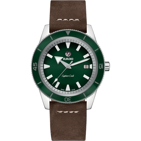 HyperChrome Captain Cook 42 Stainless Steel / Green / Calf
