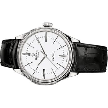 Cellini Time White Gold / White / Alligator Black
