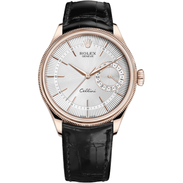 Cellini Date Everose / Silver / Alligator