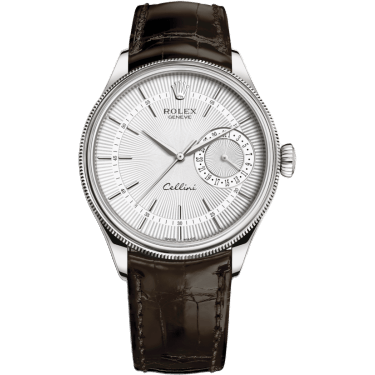 Cellini Date White Gold / Silver / Alligator Brown
