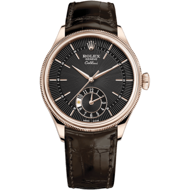 Cellini Dual Time Everose / Black / Alligator Brown