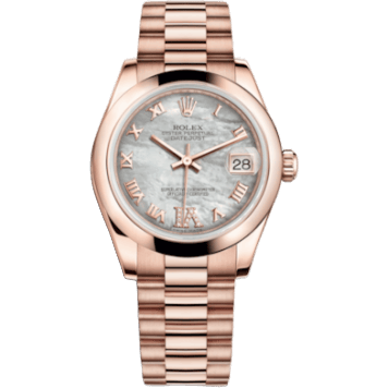 Datejust 31 Everose Domed / President / MOP Roman