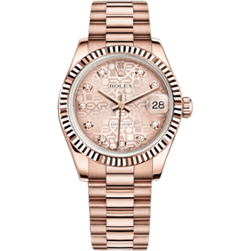Datejust 31 Everose Fluted / President / Pink Computer