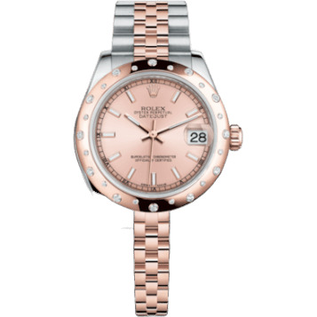 Datejust 31 Rolesor Everose Domed Diamond / Jubilee / Pink