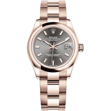 Datejust 31 Rose Gold / Domed / Grey / Oyster