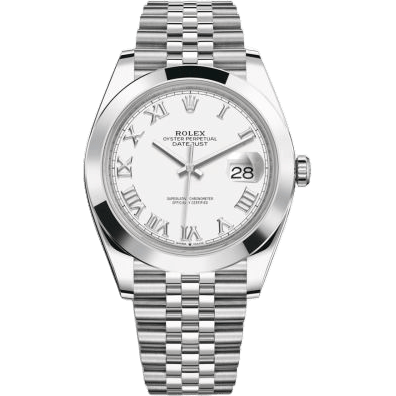 Datejust 41 Stainless Steel Smooth / Jubilee / White Roman