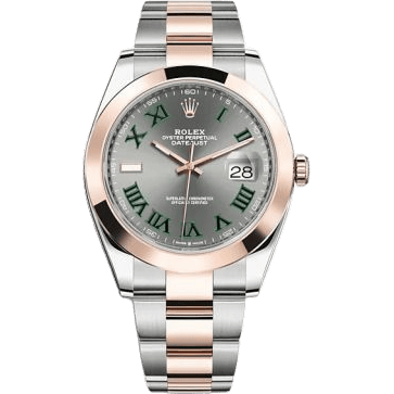 Datejust 41 Rolesor Everose Smooth / Oyster / Slate - Roman
