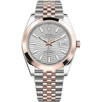 Datejust 41 Rolesor Everose - Smooth / Jubilee / Silver - Fluted