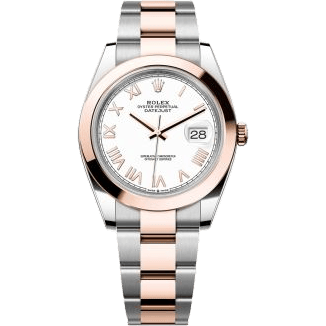 Datejust 41 Stainless Steel - Everose - Smooth / White Roman / Oyster