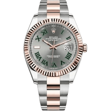 Datejust 41 Rolesor Everose Fluted / Oyster / Slate - Roman