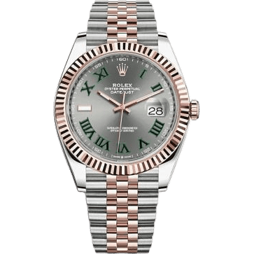 Datejust 41 Rolesor Everose Fluted / Jubilee / Slate - Roman