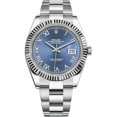 Datejust 41 Stainless Steel Fluted / Blue - Roman / Oyster