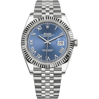 Datejust 41 Stainless Steel Fluted / Blue - Roman / Jubilee