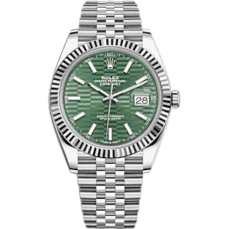 Datejust 41 Stainless Steel - Fluted / Green - Fluted / Jubilee