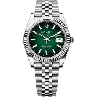 Datejust 41 Stainless Steel - Fluted / Green Ombré / Jubilee