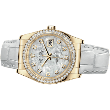 Datejust 36 Yellow Gold Diamond Strap Mother of Peaerl