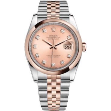 Datejust 36 Rolesor Everose Domed / Jubilee / Pink Diamond