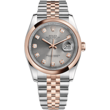 Datejust 36 Rolesor Everose Domed / Jubilee / Steel Diamond
