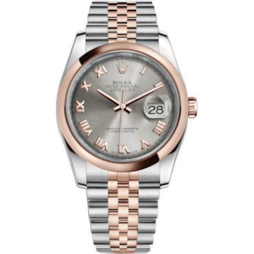 Datejust 36 Rolesor Everose Domed / Oyster / Steel Roman