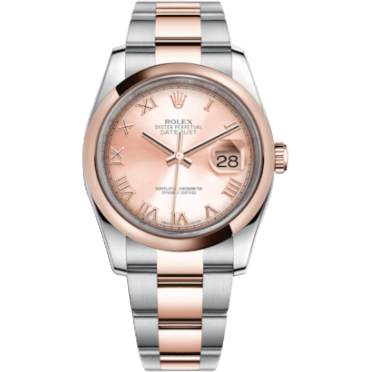 Datejust 36 Rolesor Everose Domed / Oyster / Pink Roman