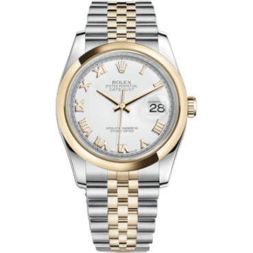 Datejust 36 Rolesor Yellow Domed / Jubilee / White Roman