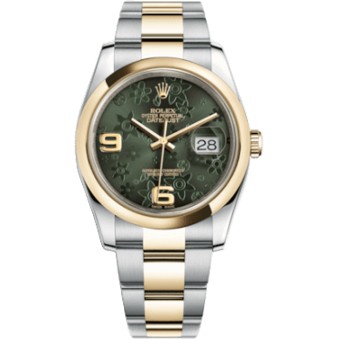 Datejust 36 Rolesor Yellow Domed / Oyster / Green Floral