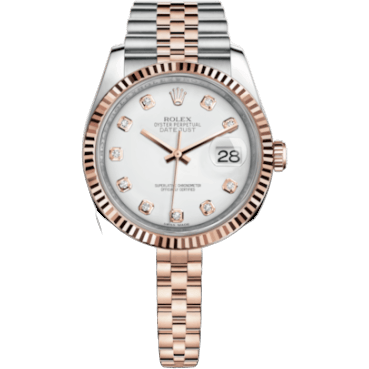 Datejust 36 Rolesor Everose Fluted / Jubilee / White Diamonds