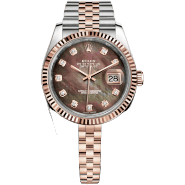 Datejust 36 Rolesor Everose Fluted / Jubilee / Black MOP