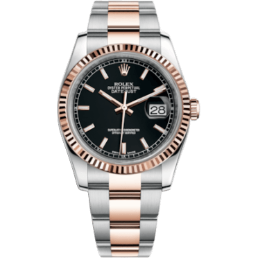 Datejust 36 Rolesor Everose Fluted / Oyster / Black
