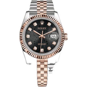 Datejust 36 Rolesor Everose Fluted / Jubilee / Black Computer