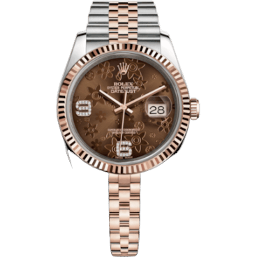 Datejust 36 Rolesor Everose Fluted / Jubilee / Chocolate Floral