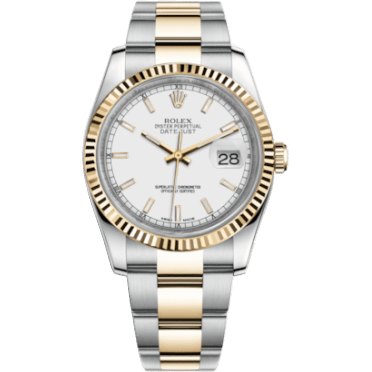 Datejust 36 Rolesor Yellow Fluted / Oyster / White