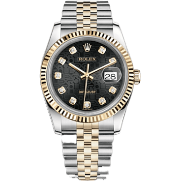 Datejust 36 Rolesor Yellow Fluted / Jubilee / Black Computer