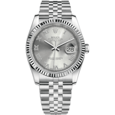 Datejust 36 Stainless Steel Fluted / Jubilee / Rhodium Roman