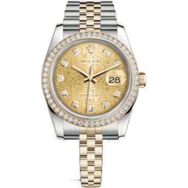 Datejust 36 Rolesor Yellow Diamond / Jubilee / Champagne Computer