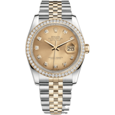 Datejust 36 Rolesor Yellow Diamond / Jubilee / Champagne Diamond