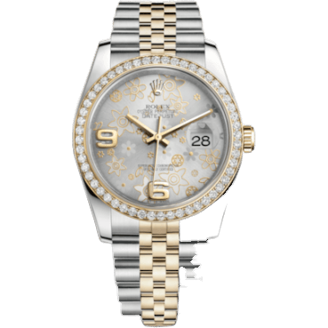 Datejust 36 Rolesor Yellow Diamond / Jubilee / Silver Floral
