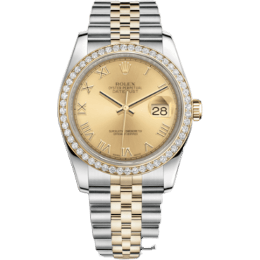 Datejust 36 Rolesor Yellow Diamond / Jubilee / Champagne Roman