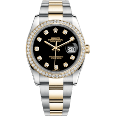 Datejust 36 Rolesor Yellow Diamond / Oyster / Black Diamond