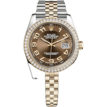 Datejust 36 Rolesor Yellow Diamond / Jubilee / Bronze Arabic