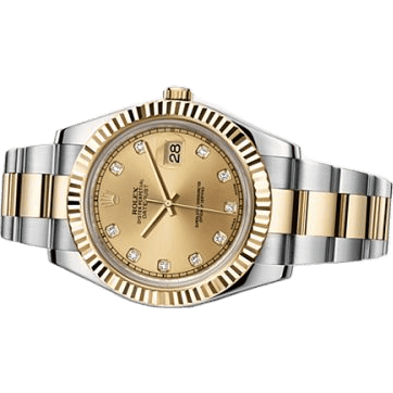 Datejust II Rolesor Champagne Diamonds