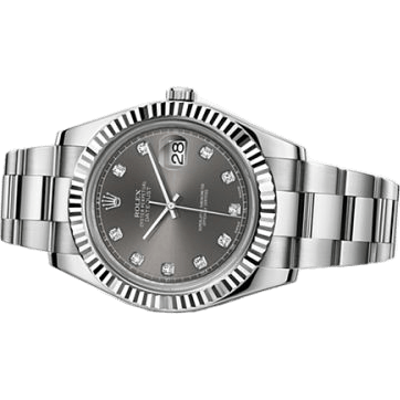 Datejust II Fluted Dark Rhodium Diamond