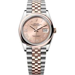 Datejust 36 Stainless Stainless Steel - Everose - Domed / Rose Roman Diamond / Jubilee